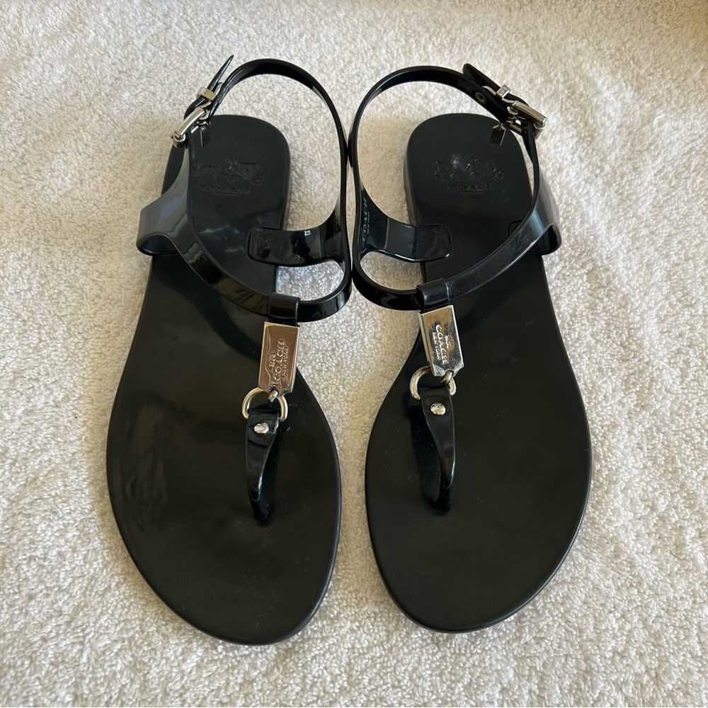 Coach jelly Stylish Black Women's Sandals